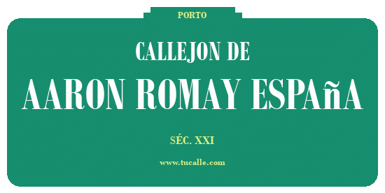 cartel_de_callejon-de-Aaron Romay España_en_oporto